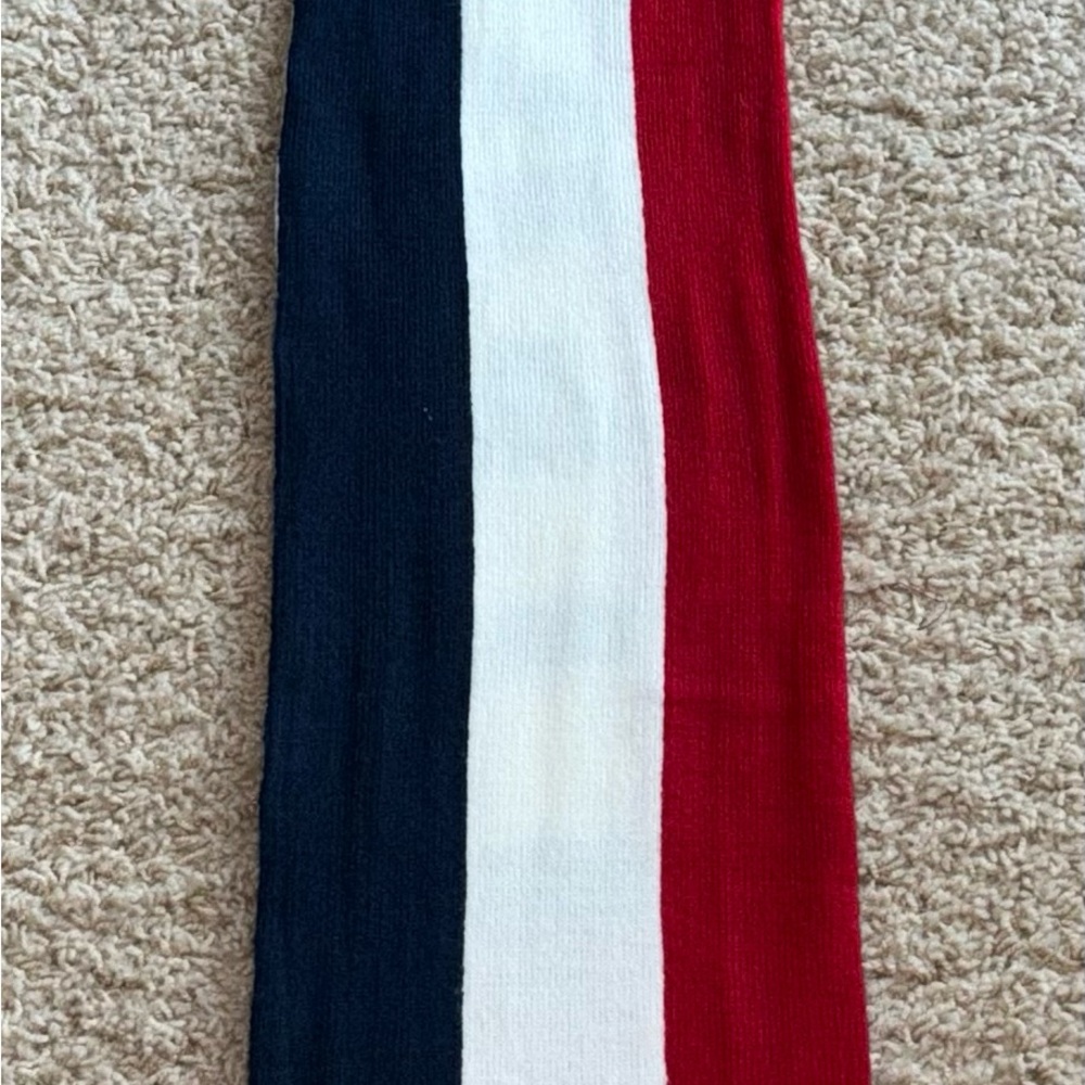Team USA Olympic Scarf Red White Blue Knit Fringe Winter Sports Fan Gear - Picture 4 of 7